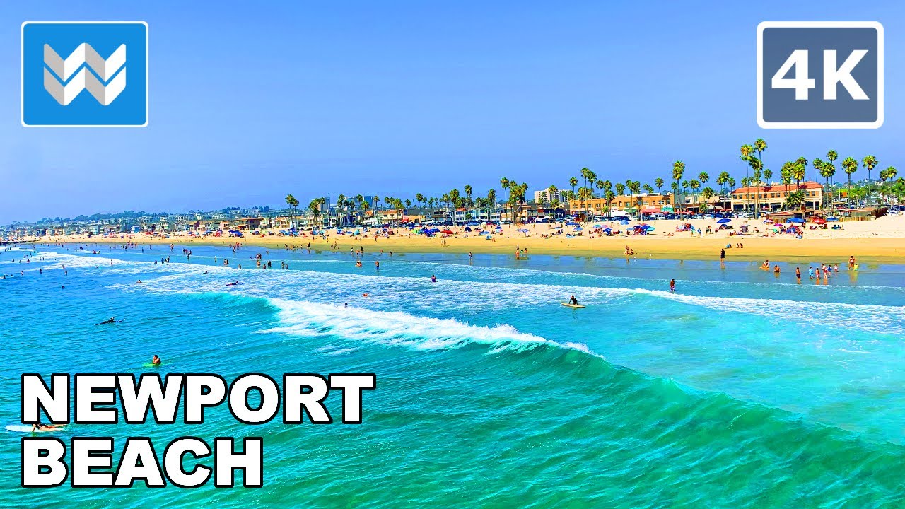 Walking Tour of Newport Beach Pier in Orange County, California USA 2020 Travel Guide 🎧【4K】