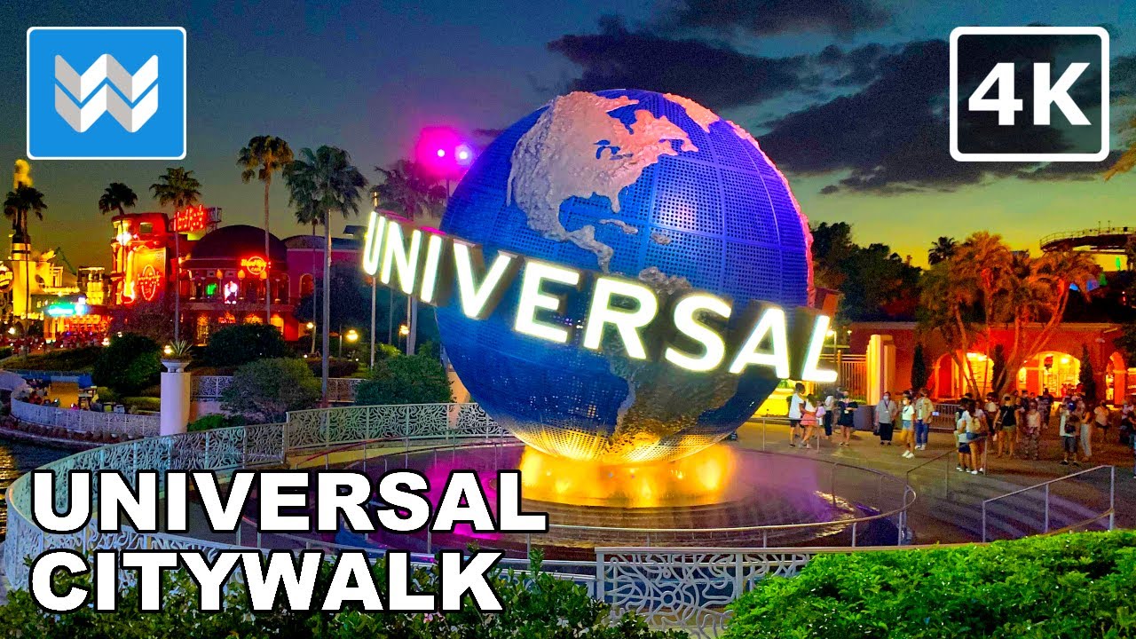 [4K] Universal CityWalk Orlando Florida at NIGHT 2021 Universal Studios Walking Tour & Travel Guide