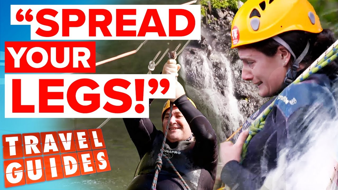 Guides get SMASHED by terrifying waterfall zipline 🤣 | Travel Guides Australia