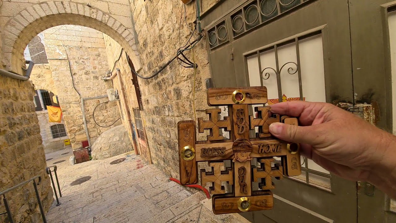 A journey from the St. James the Great tomb to the place where Jesus was crucified in Jerusalem