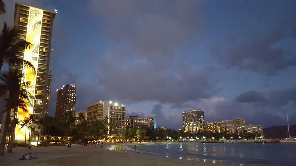Aloha Friday Photo: Night at Waikiki Beach