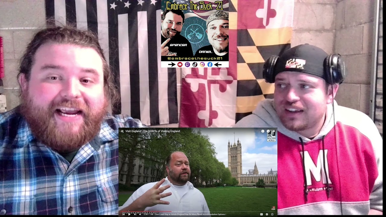 PROPER TRAVEL GUIDE?! Americans React To "Visit England - The DON'T's Of Visiting England"