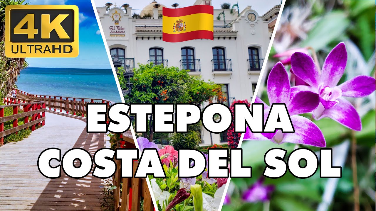 Estepona Walking Tour 4k Travel Guide Things to do ►🌞 Costa del Sol Spain ►