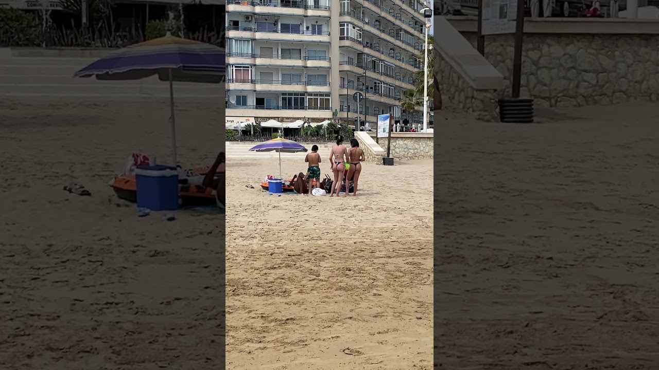 Beach walk Spain resort travel guide where togo in Spain bikini beautiful girls moments #spainbeach