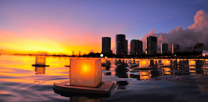 Lantern Floating Ceremony on Memorial Day