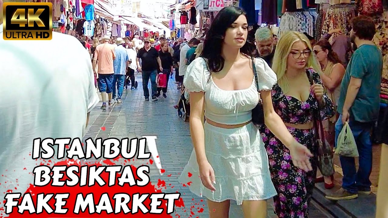🇹🇷Besiktas Bazaar Fake market Eminonu istanbul 2023 Turkey Walking Tour Tourist Guide 4k 60fps hdr