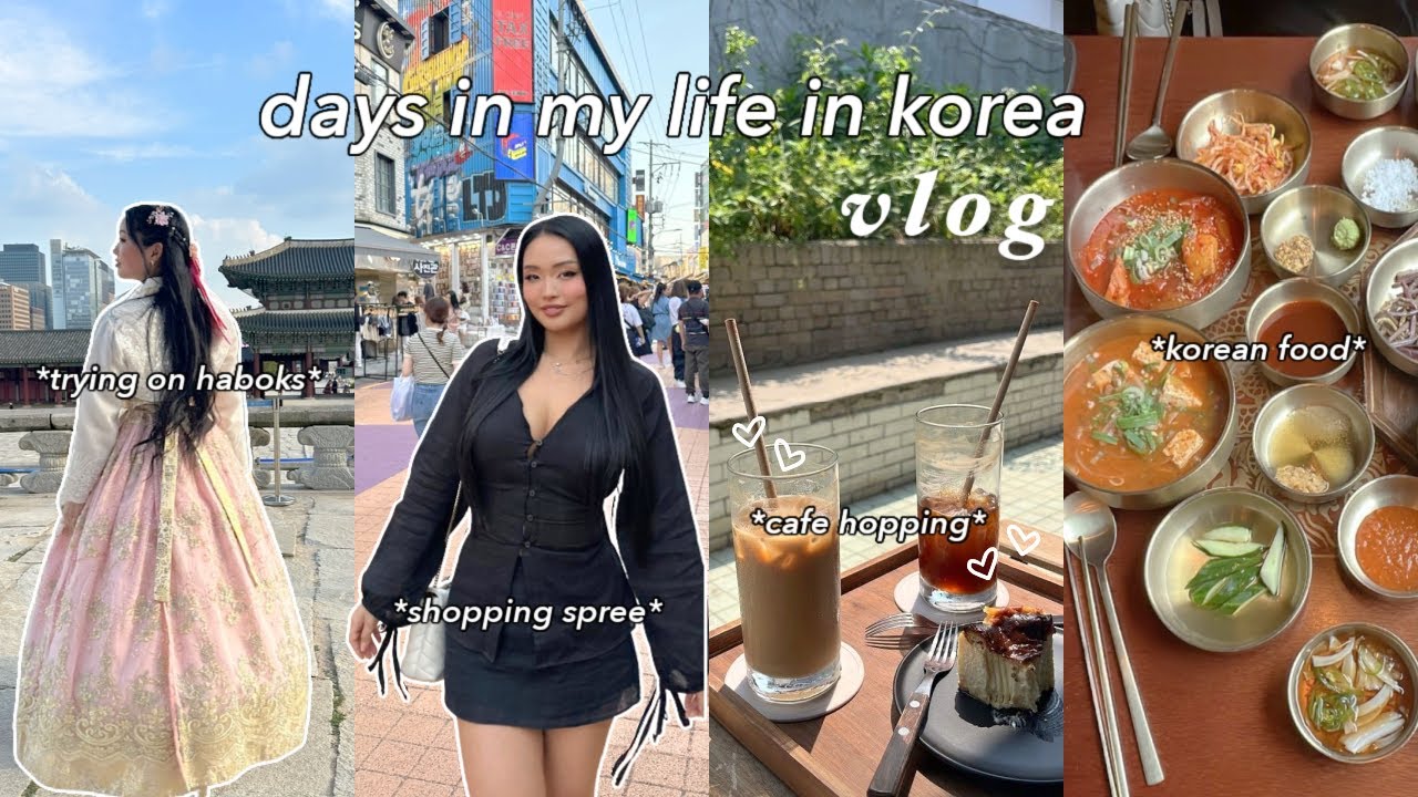 KOREA VLOG: days in my life, exploring seoul, cafe hopping, shopping spree, what i eat, & more!