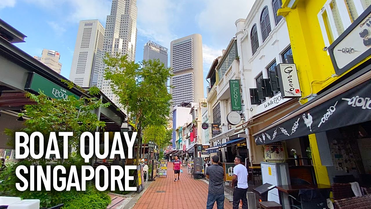 Singapore Boat Quay to Merlion Statue Virtual Travel Guide | Walking Tour