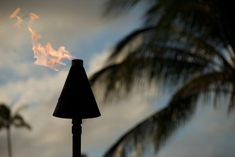 Seeing tiki torches on your Hawaii vacation