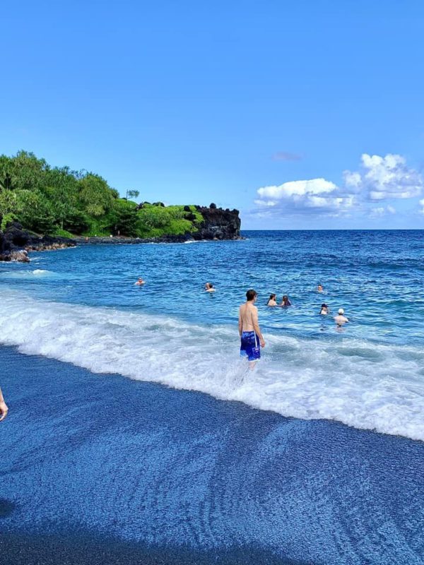 Aloha Friday Photo: Black (and blue) sand beach